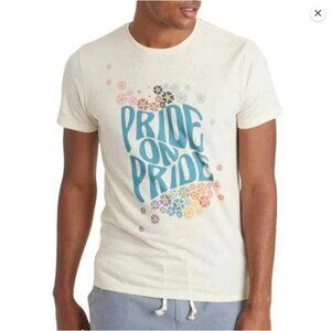 Marine Layer T-Shirt Men's Size L Beige Pride on Pride